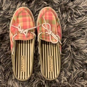Plaid Sperrys Size women’s 8
